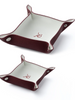White / Maroon Qatar Leather Tray