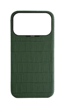 Matte Midnight Green Strapless Embossed Crocodile Case