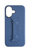 Matte Navy Embossed Crocodile Case