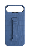 Matte Navy Embossed Crocodile Case