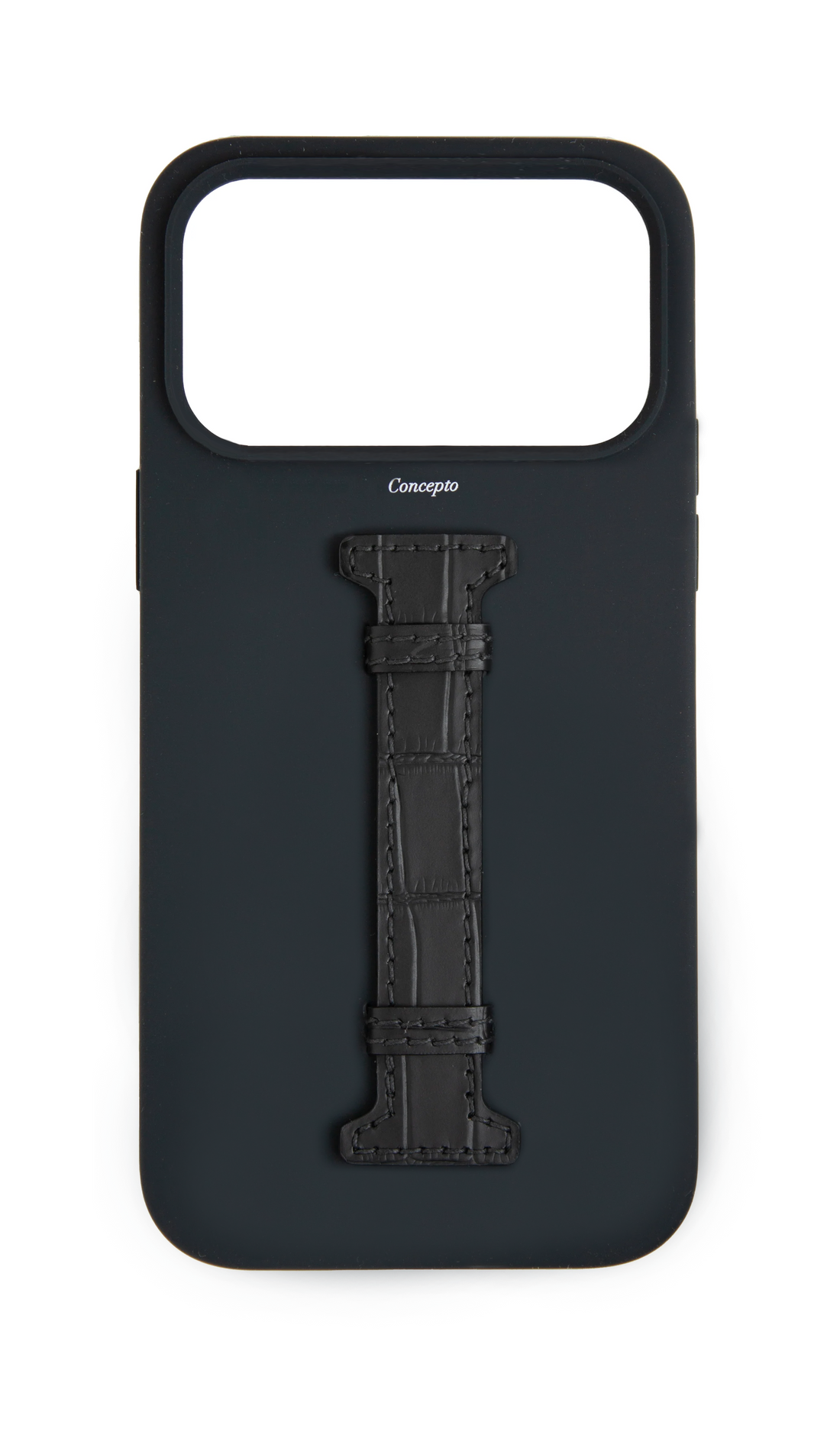 Black Silicon Middle Strap Case
