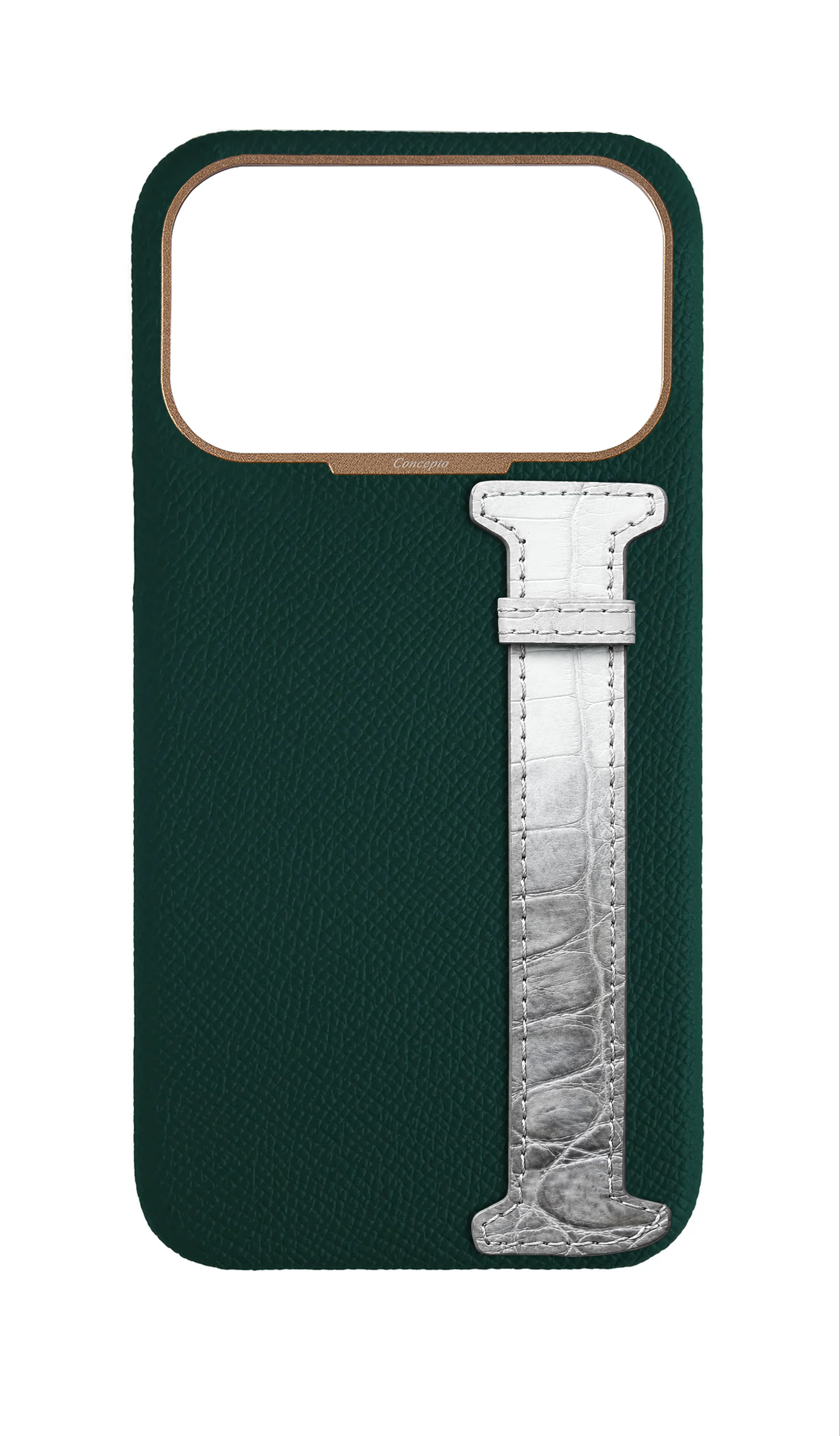 Green Himalayan Exotic Crocodile Side Strap Case