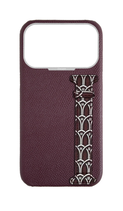 Maroon Monogram Side Strap Case