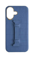 Matte Navy Embossed Crocodile Case