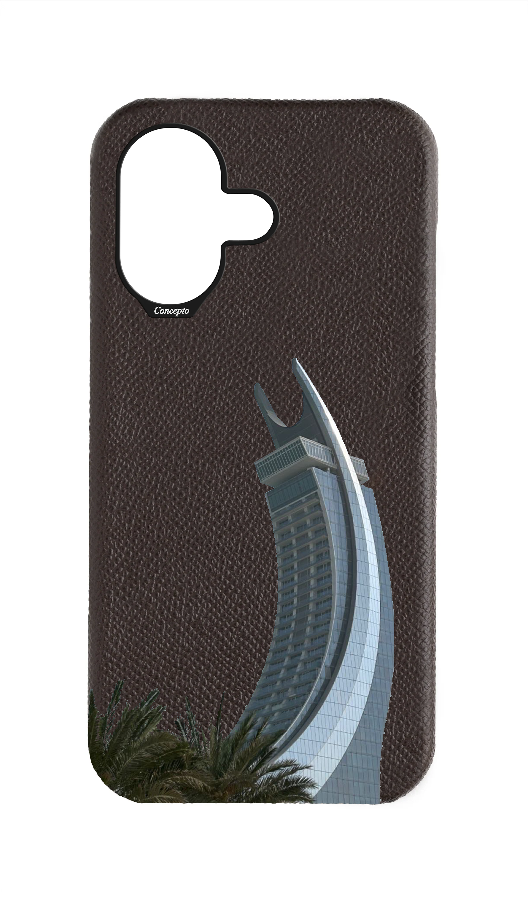 Brown Strapless Epsom Case - Lusail