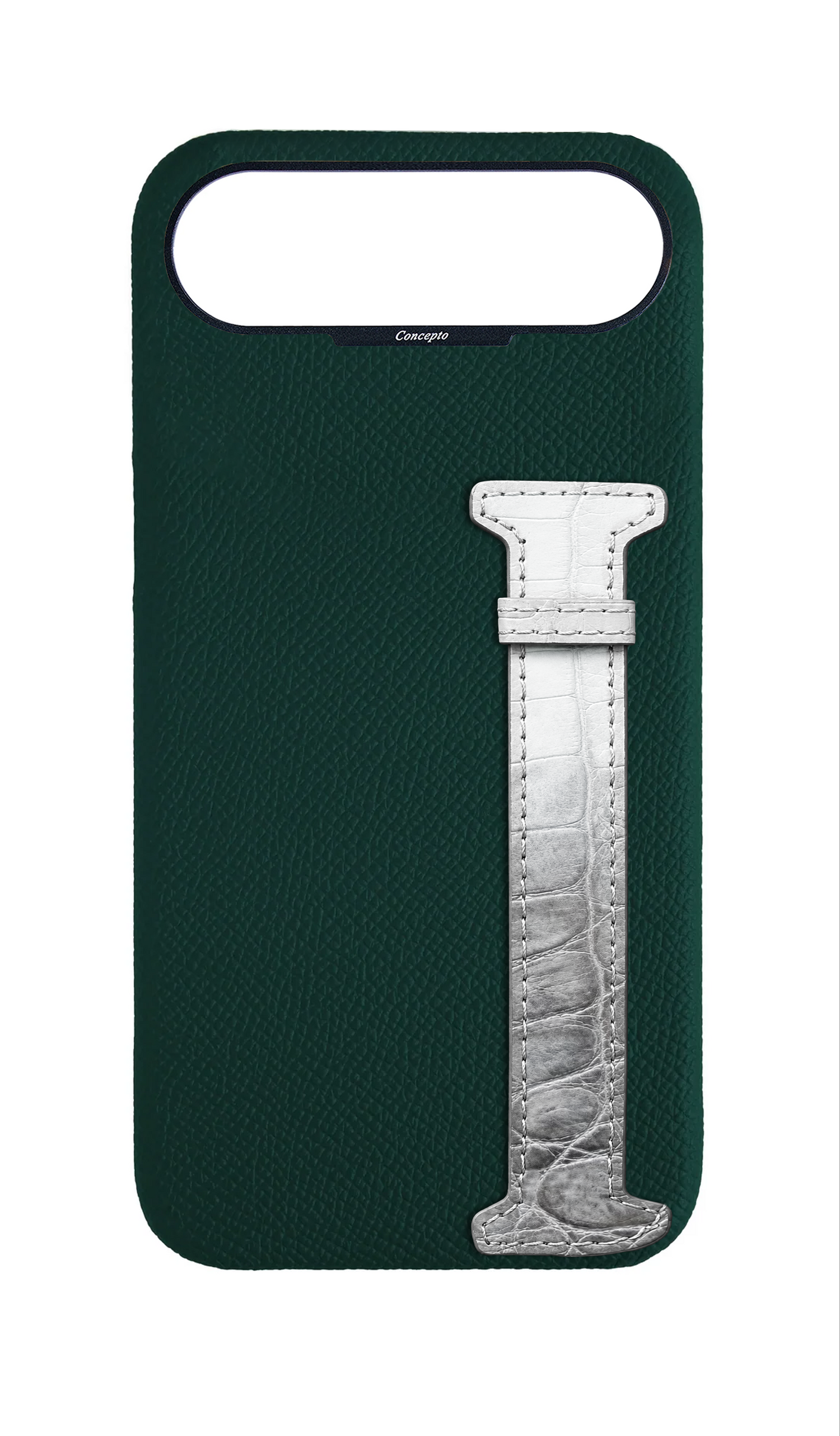 Green Himalayan Exotic Crocodile Side Strap Case