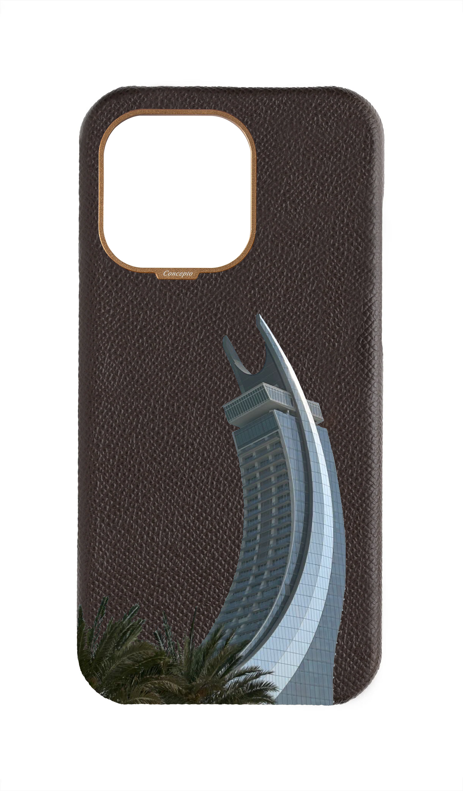 Brown Strapless Epsom Case - Lusail