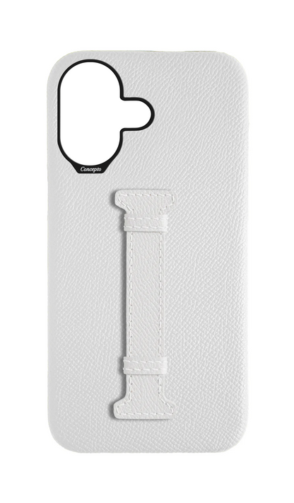 White Epsom Middle Strap Case