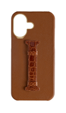 Tan Exotic Crocodile Middle Strap Case