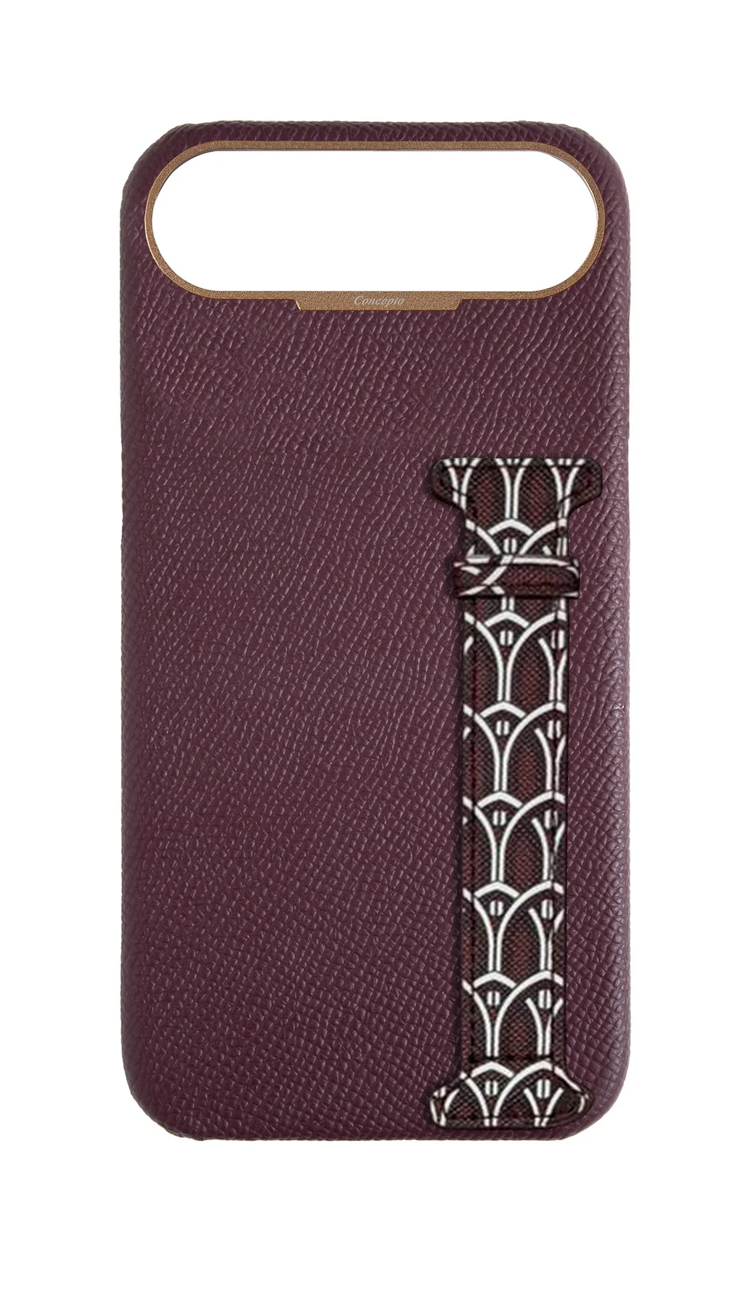 Maroon Monogram Side Strap Case