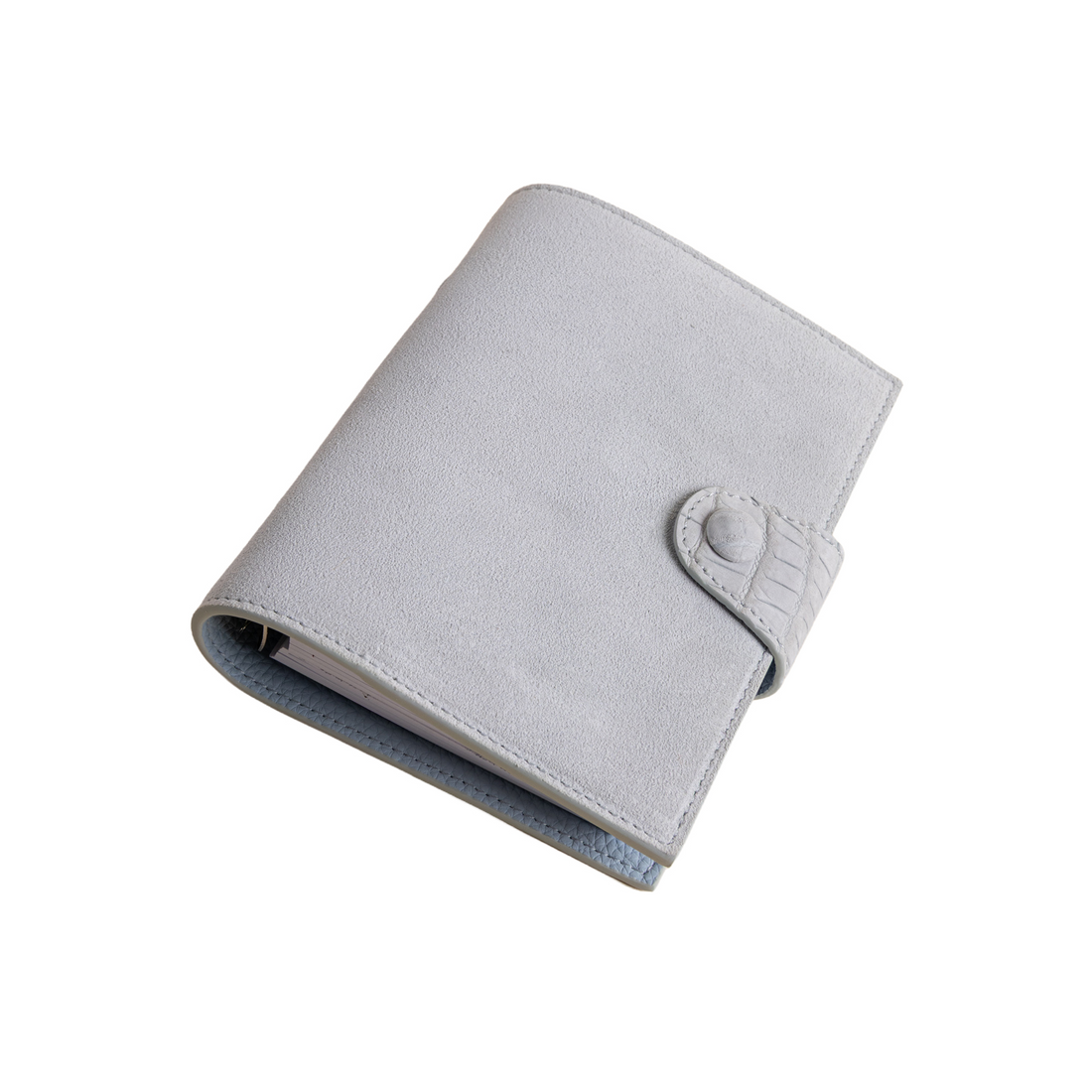 Small Mist Grey Suede Notebook