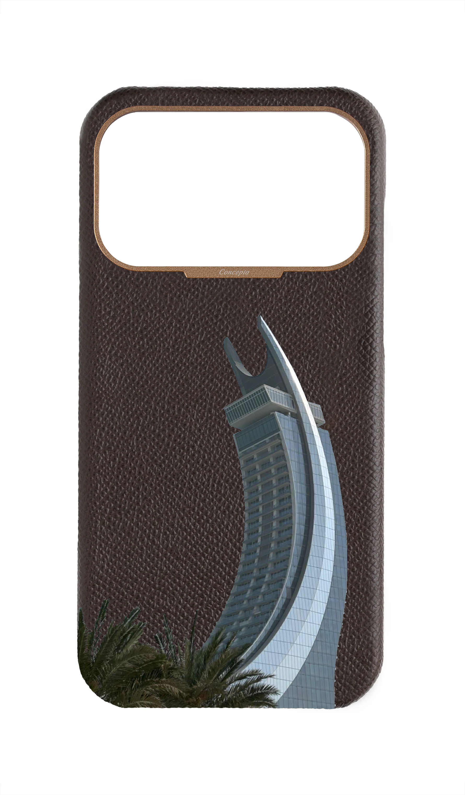 Brown Strapless Epsom Case - Lusail