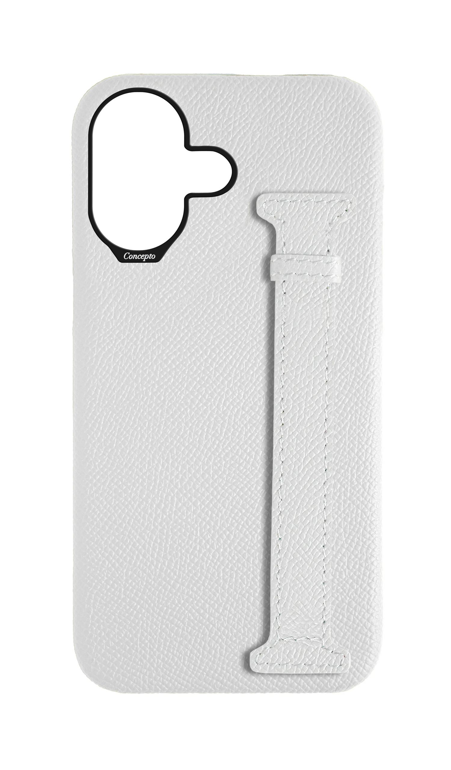 White Epsom Side Strap Case