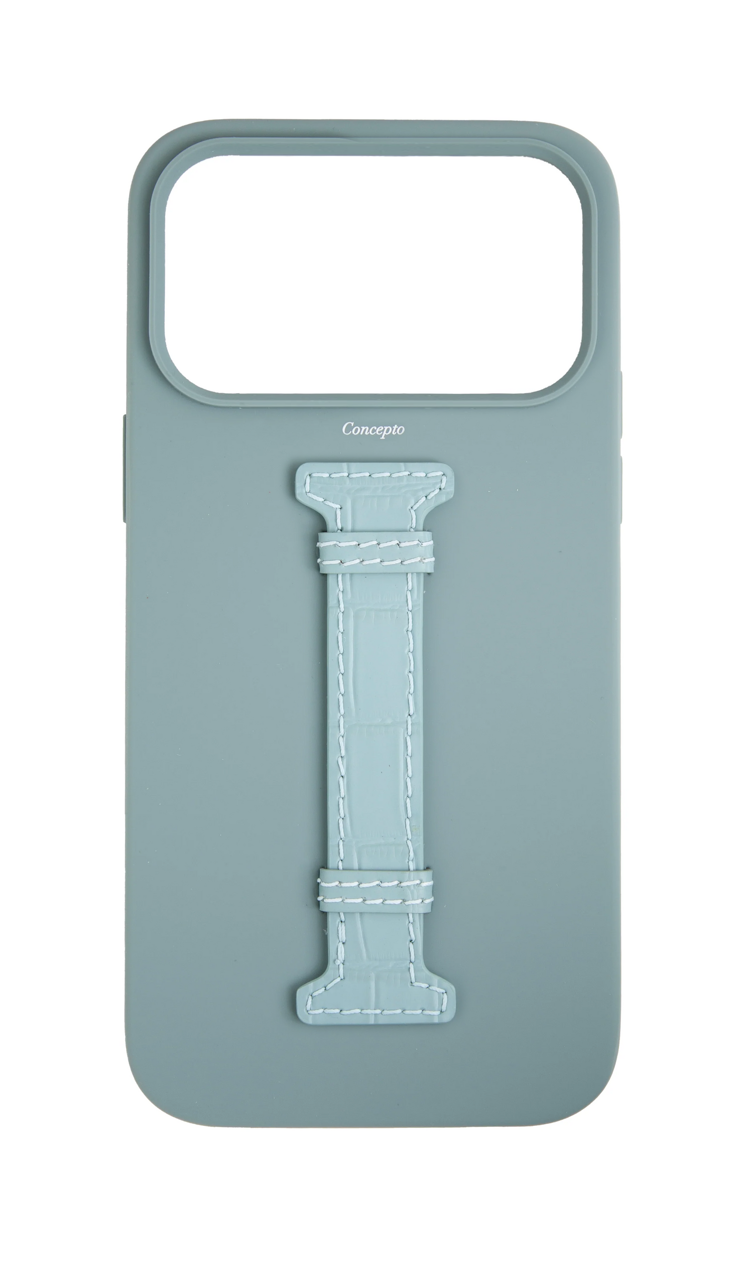 Light Blue Silicon Middle Strap Case
