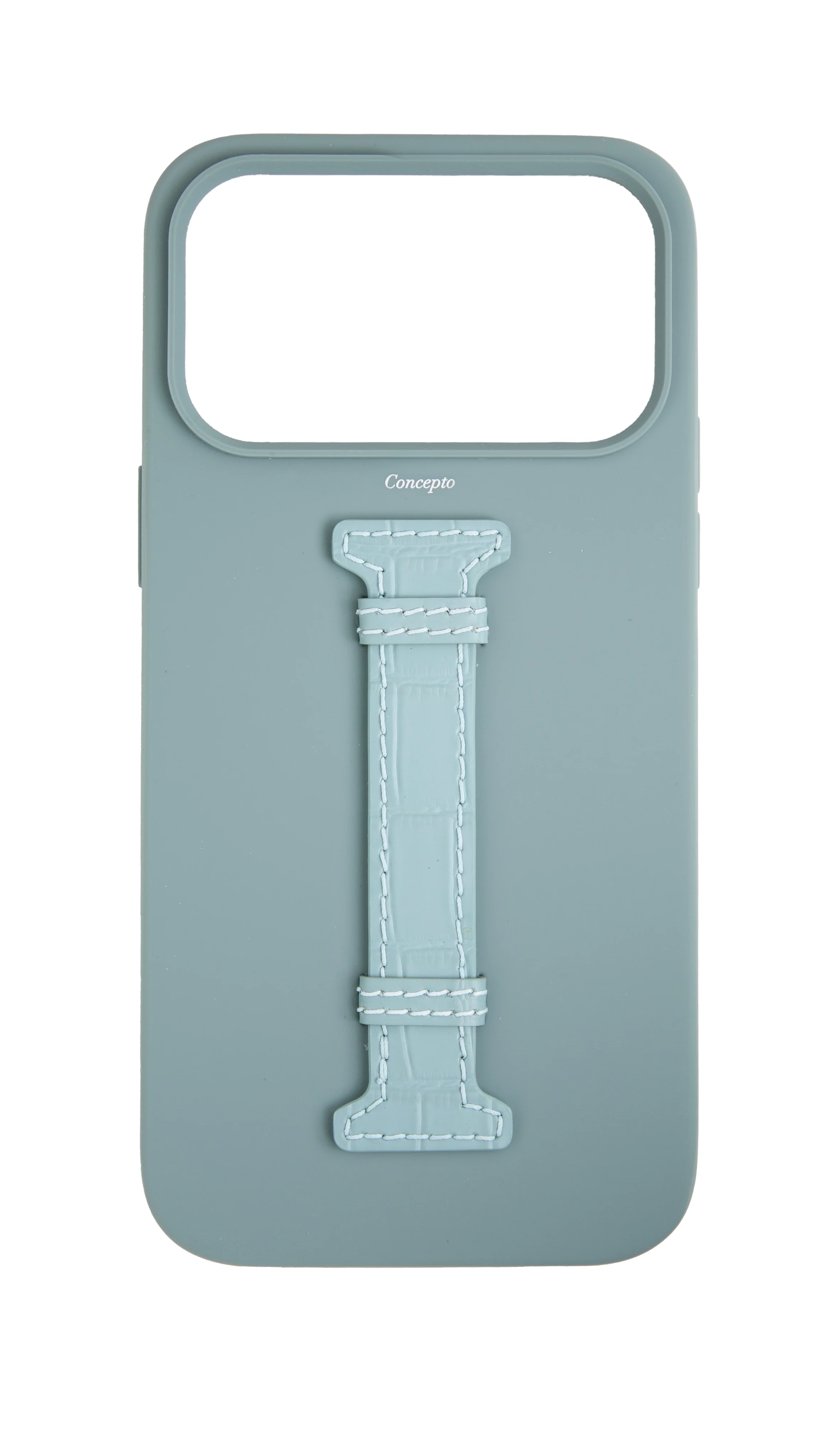 Light Blue Silicon Middle Strap Case