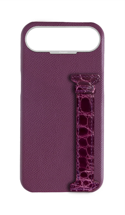 Deep Purple Exotic Crocodile Side Strap Case