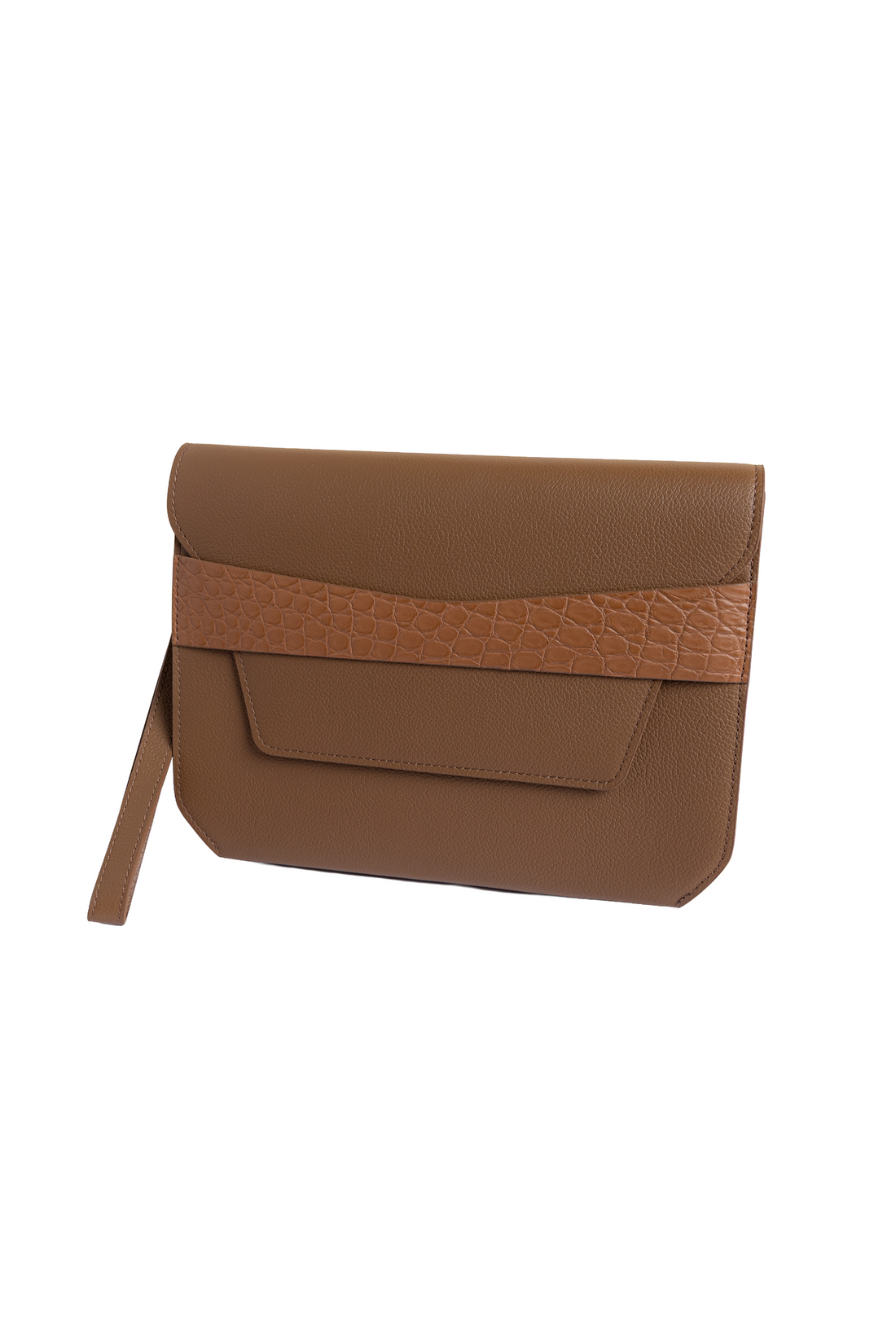 The Portfolio - Cognac / Tan Crocodile Belt