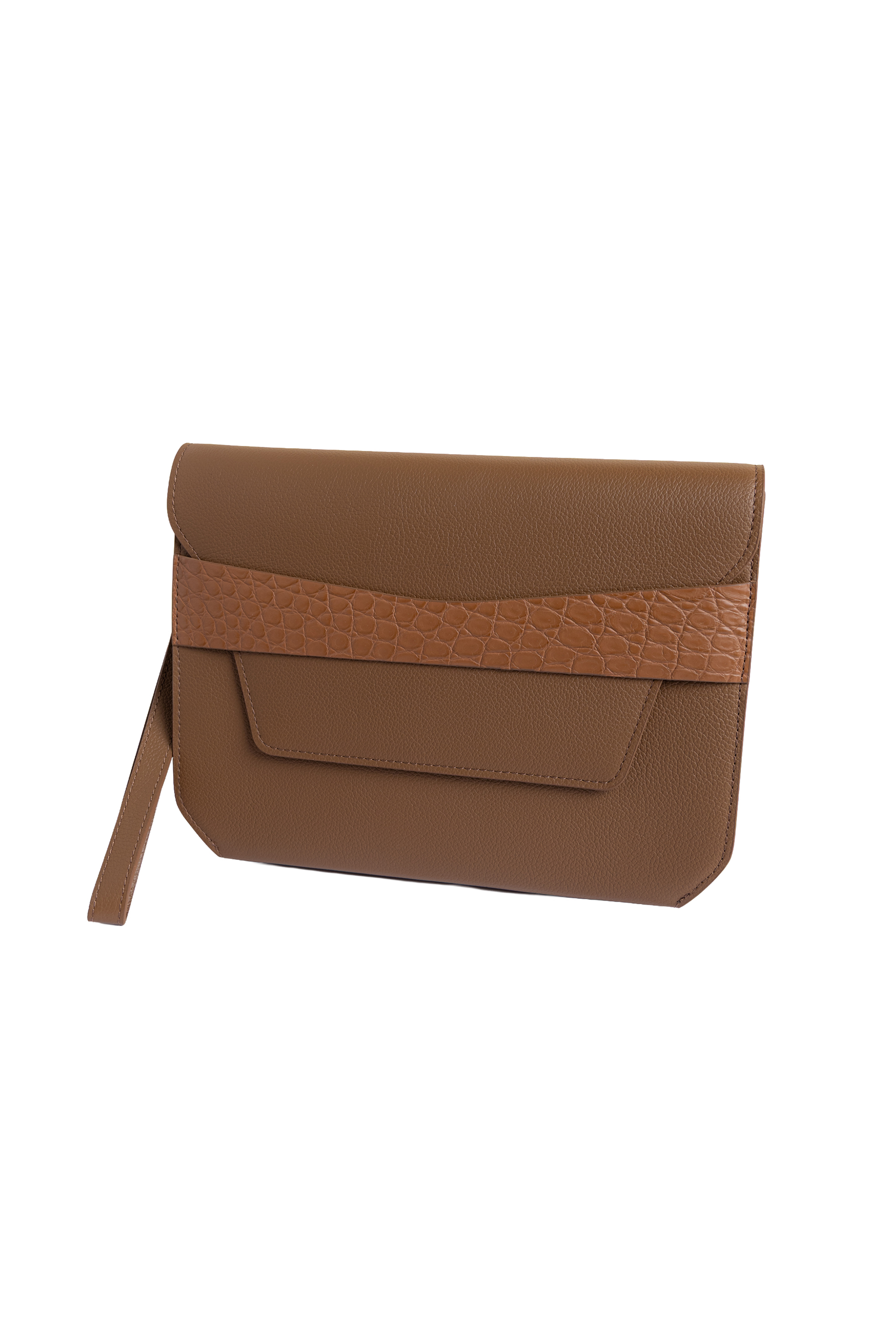 The Portfolio - Cognac / Tan Crocodile Belt