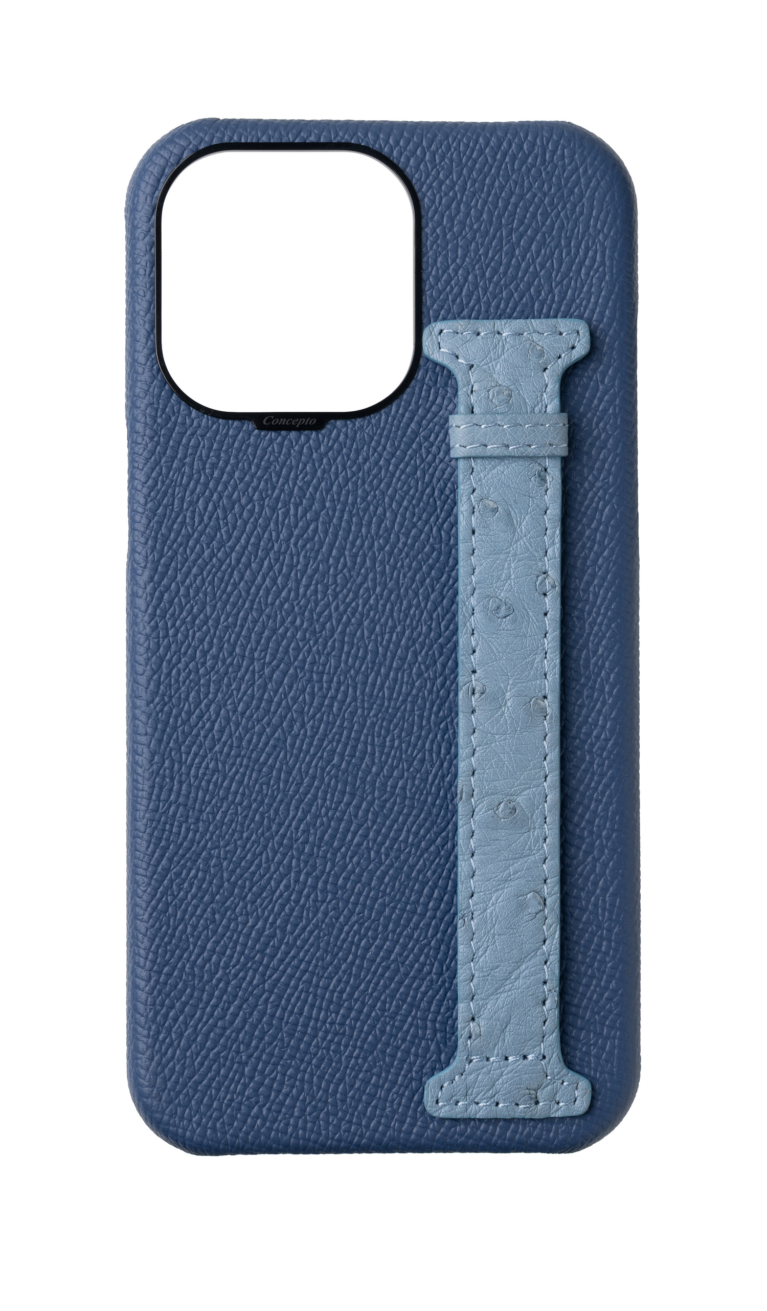 River Blue / Aqua Exotic Ostrich Side Strap Case