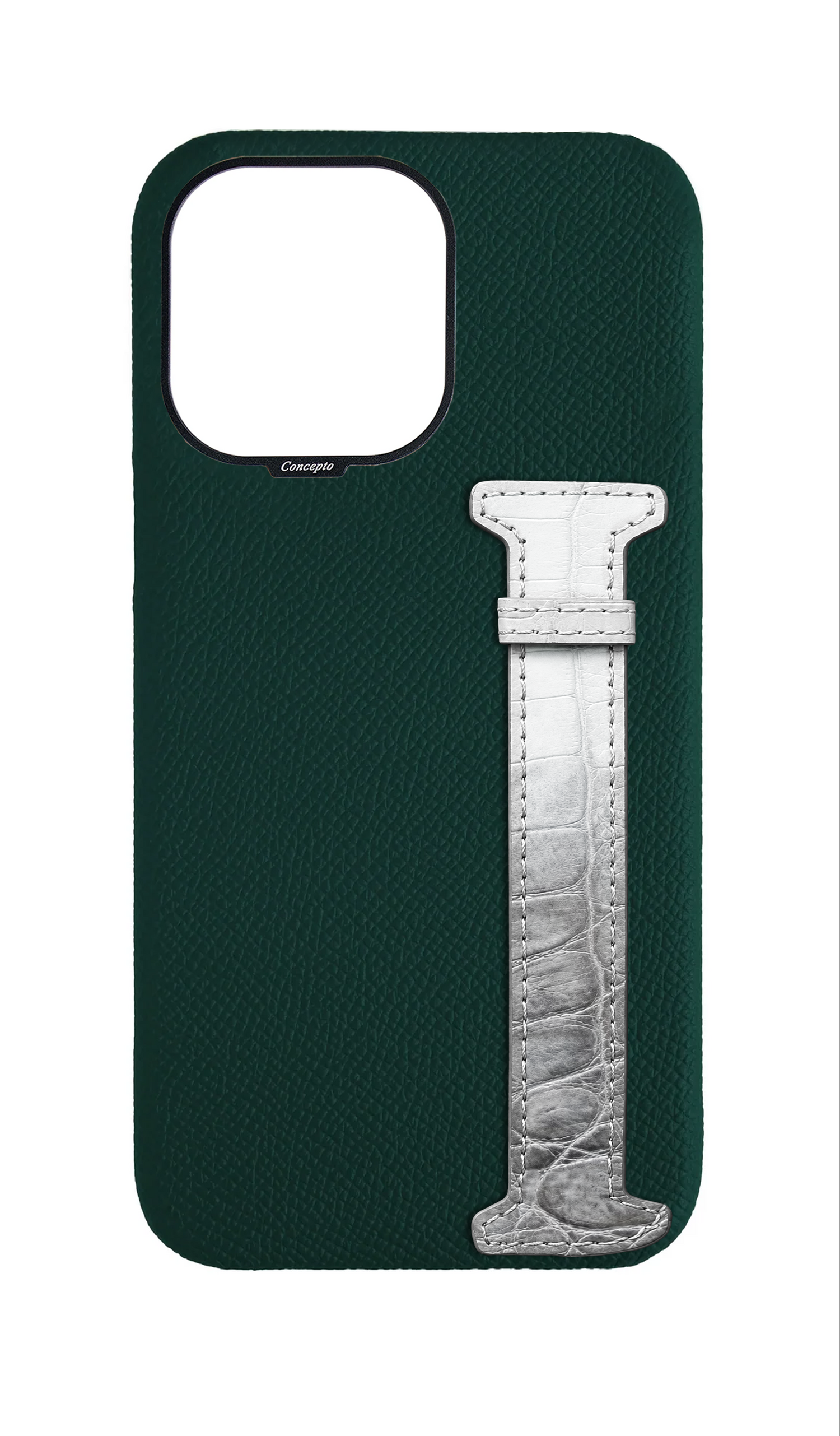 Green Himalayan Exotic Crocodile Side Strap Case