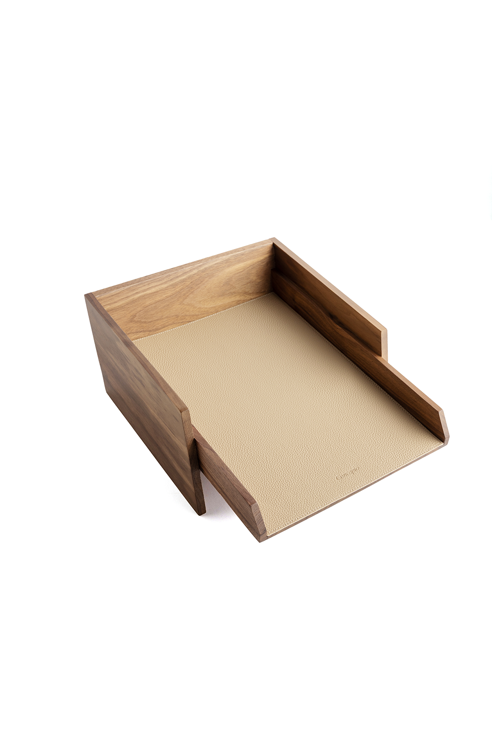 Walnut Wood x Cream A4 Paper Tray
