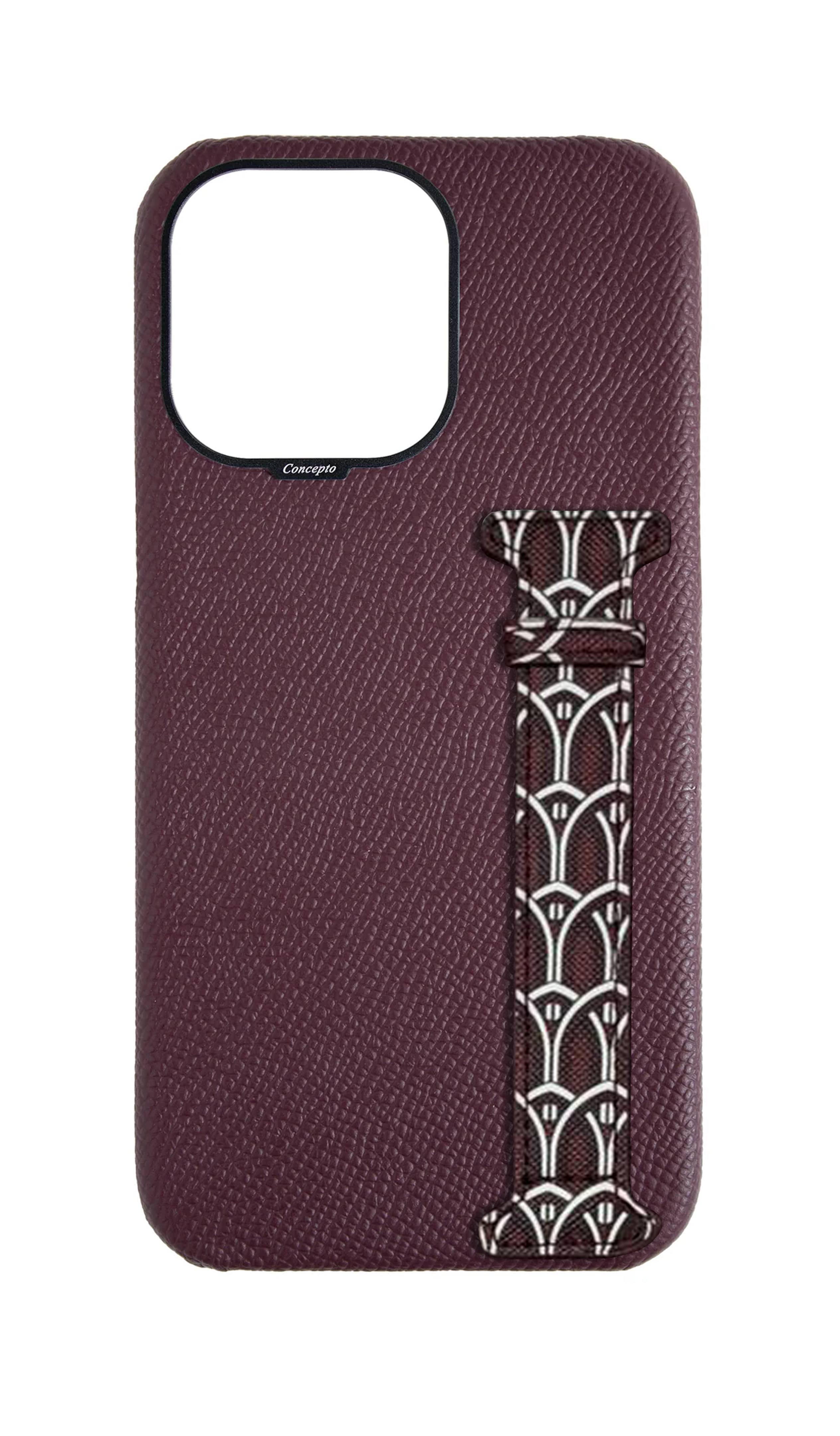 Maroon Monogram Side Strap Case