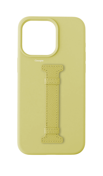 Butter Yellow Silicon Middle Strap Case