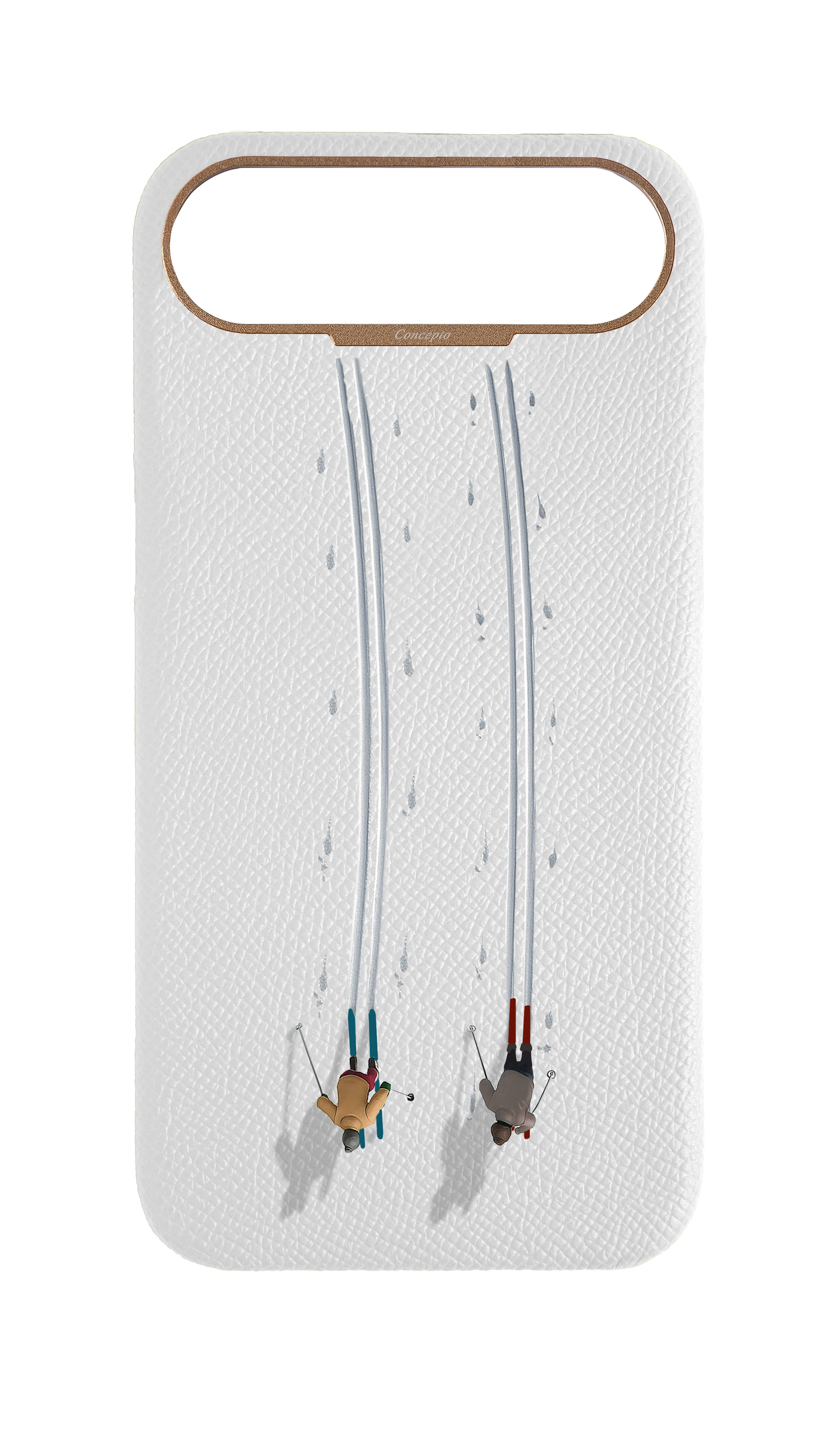 White Strapless Case - Skiing
