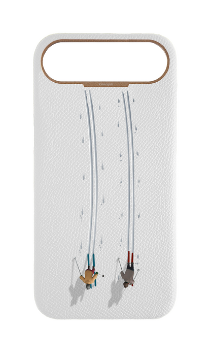 White Strapless Case - Skiing