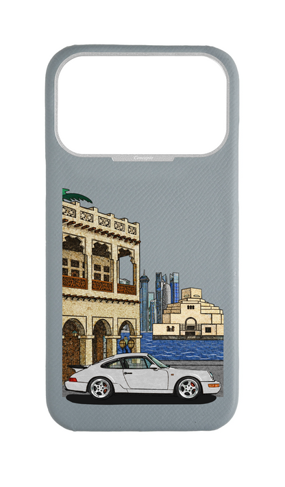 Light Blue Grey Strapless Case - Qatar Retro