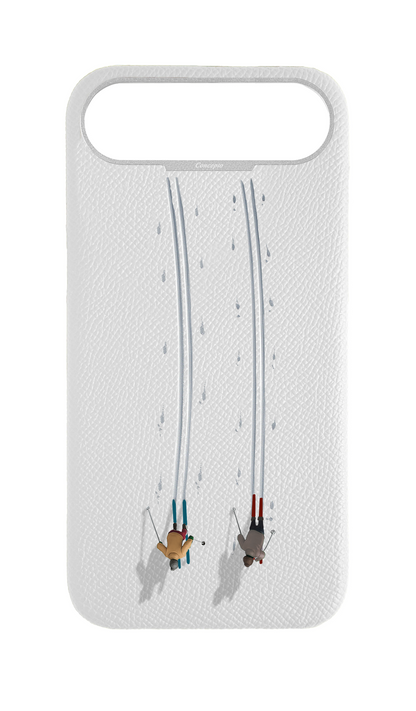 White Strapless Case - Skiing