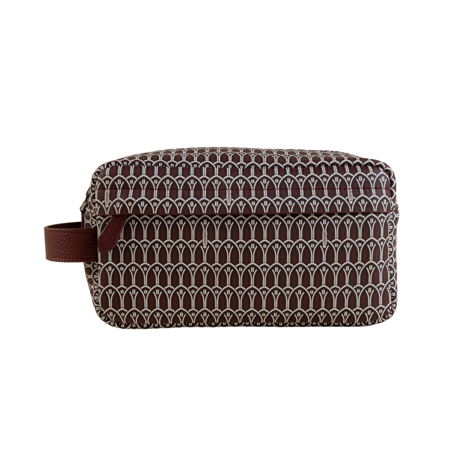 Maroon Monogram Toiletry Pouch
