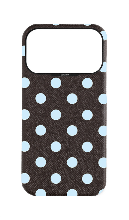 Brown Strapless Epsom Case - Polka Dots