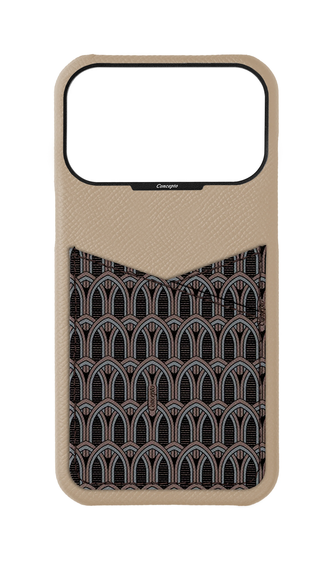 Cream Monogram Pocket Case