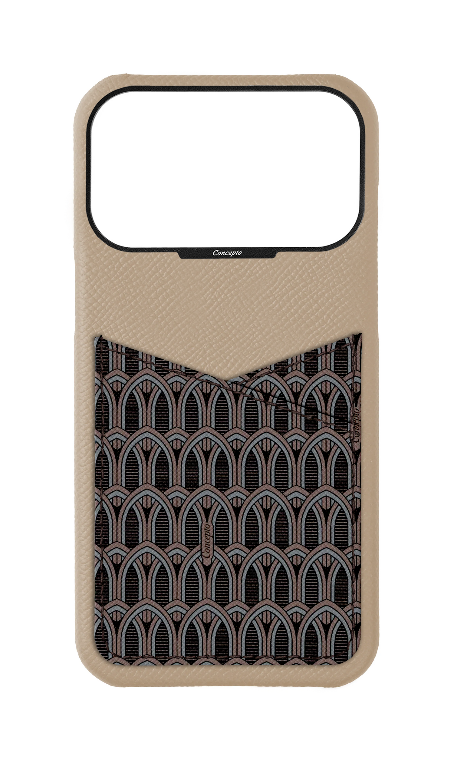 Cream Monogram Pocket Case