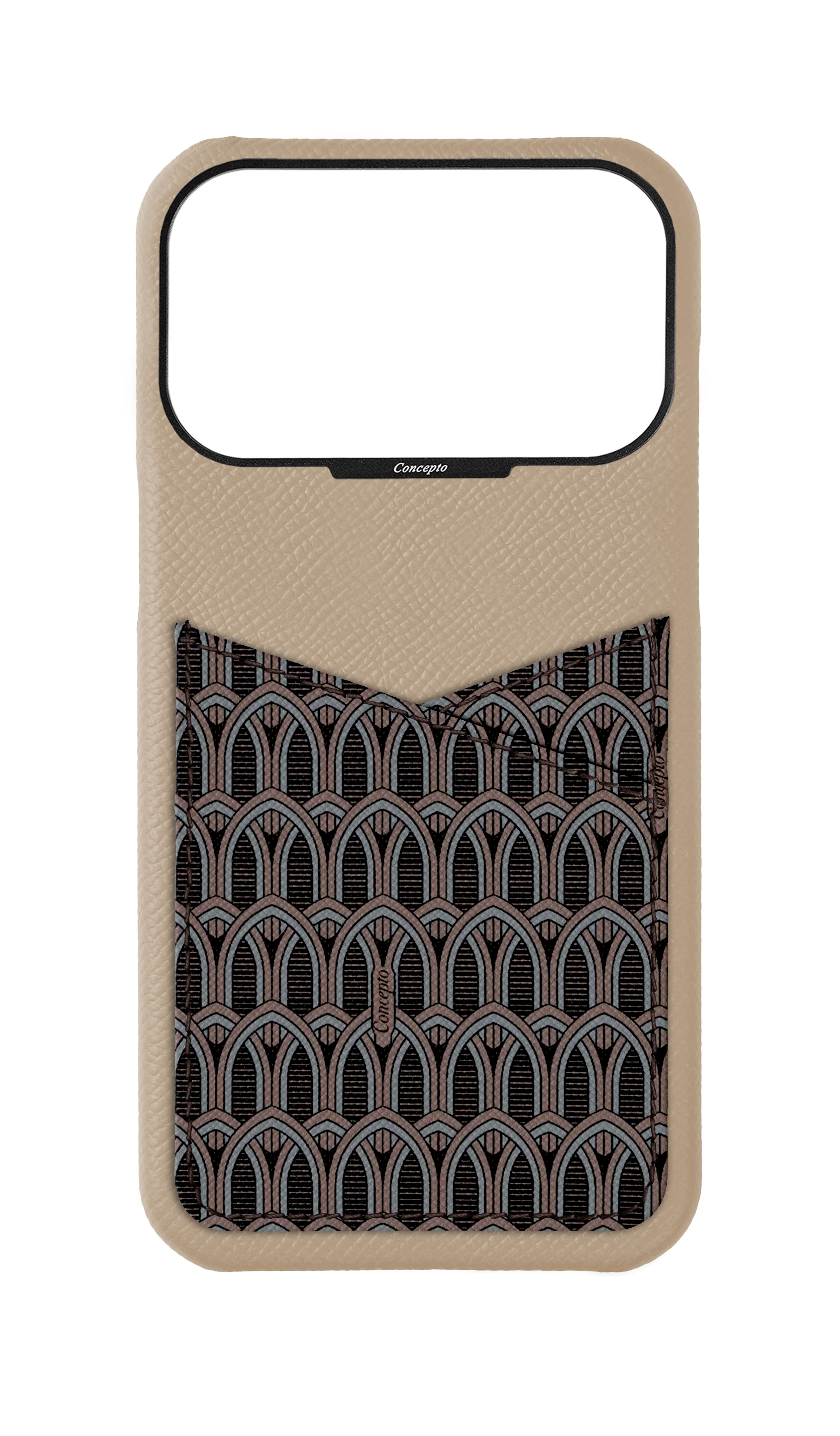 Cream Monogram Pocket Case
