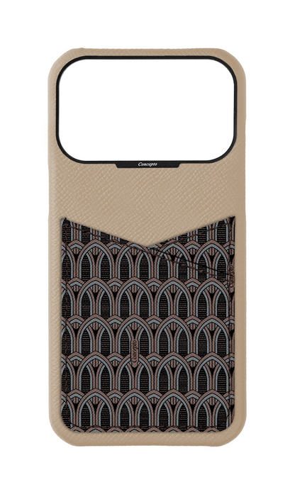 Cream Monogram Pocket Case