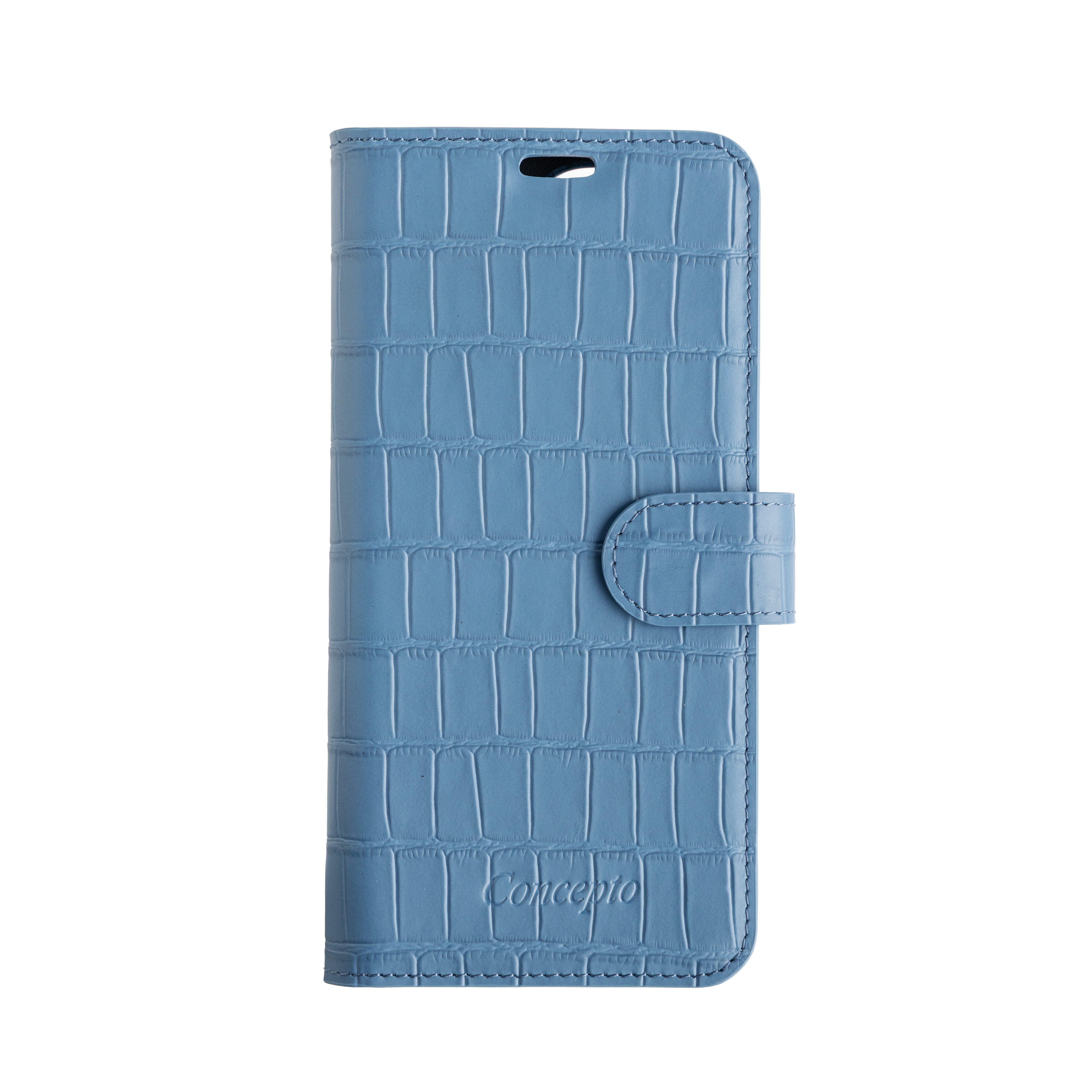 Matte Navy Embossed Flip Crocodile Case