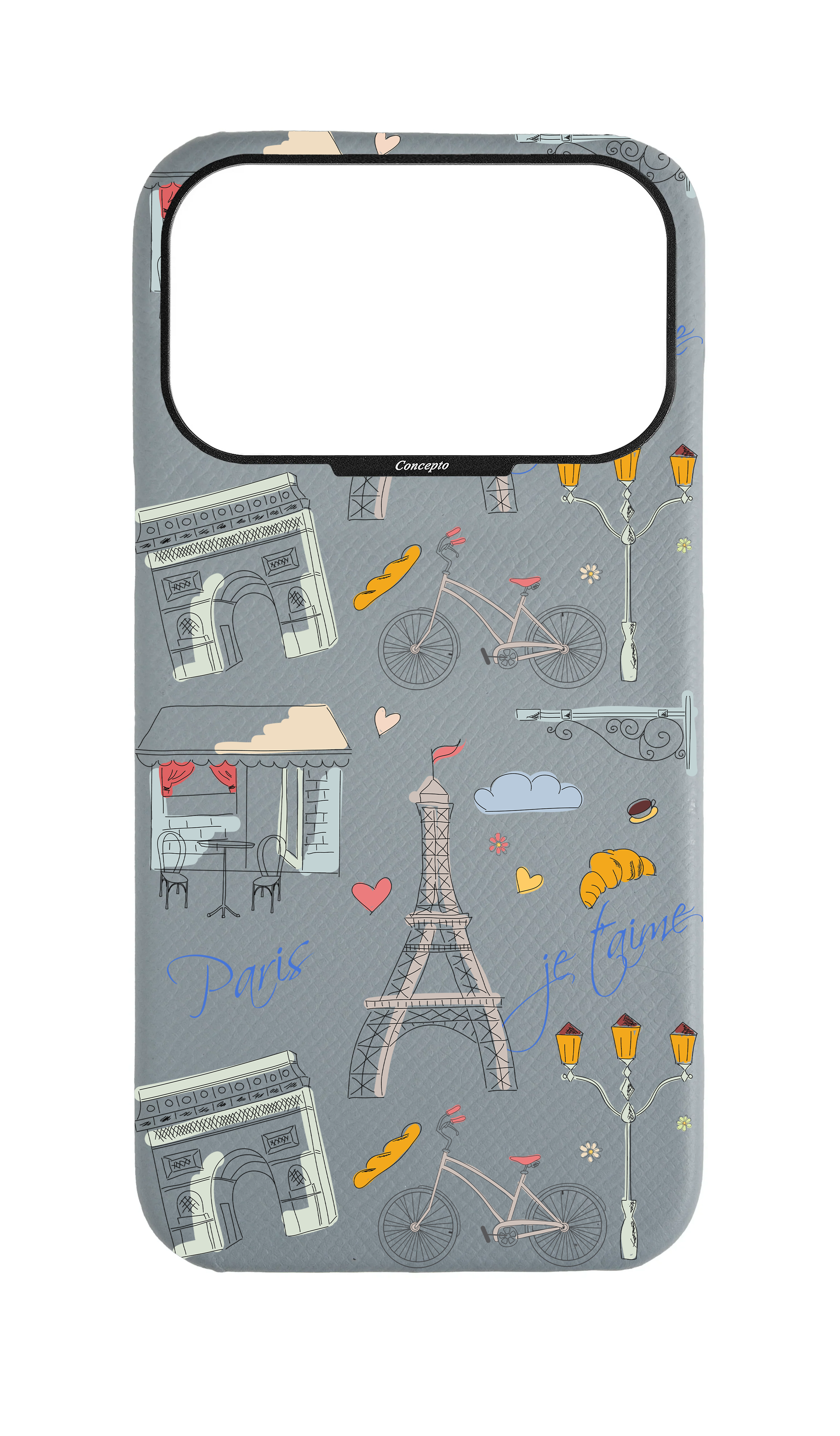Light Blue Grey Strapless Case - Bonjour Paris