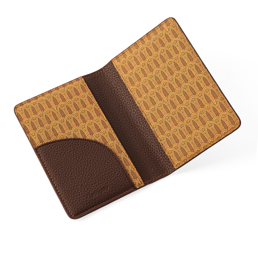 Yellow Monogram Passport Holder