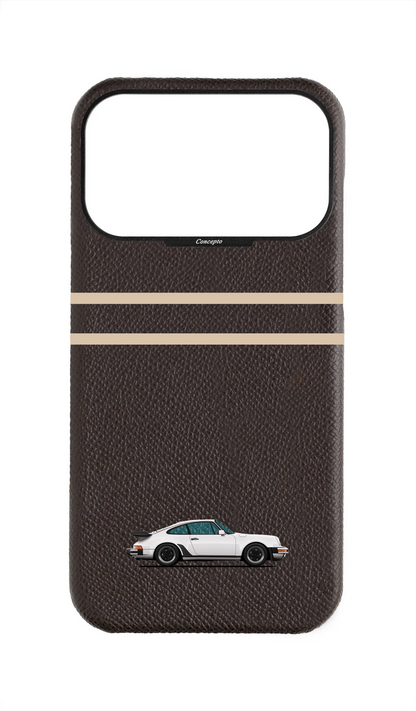Brown Strapless Epsom Case - Retro Sport Design