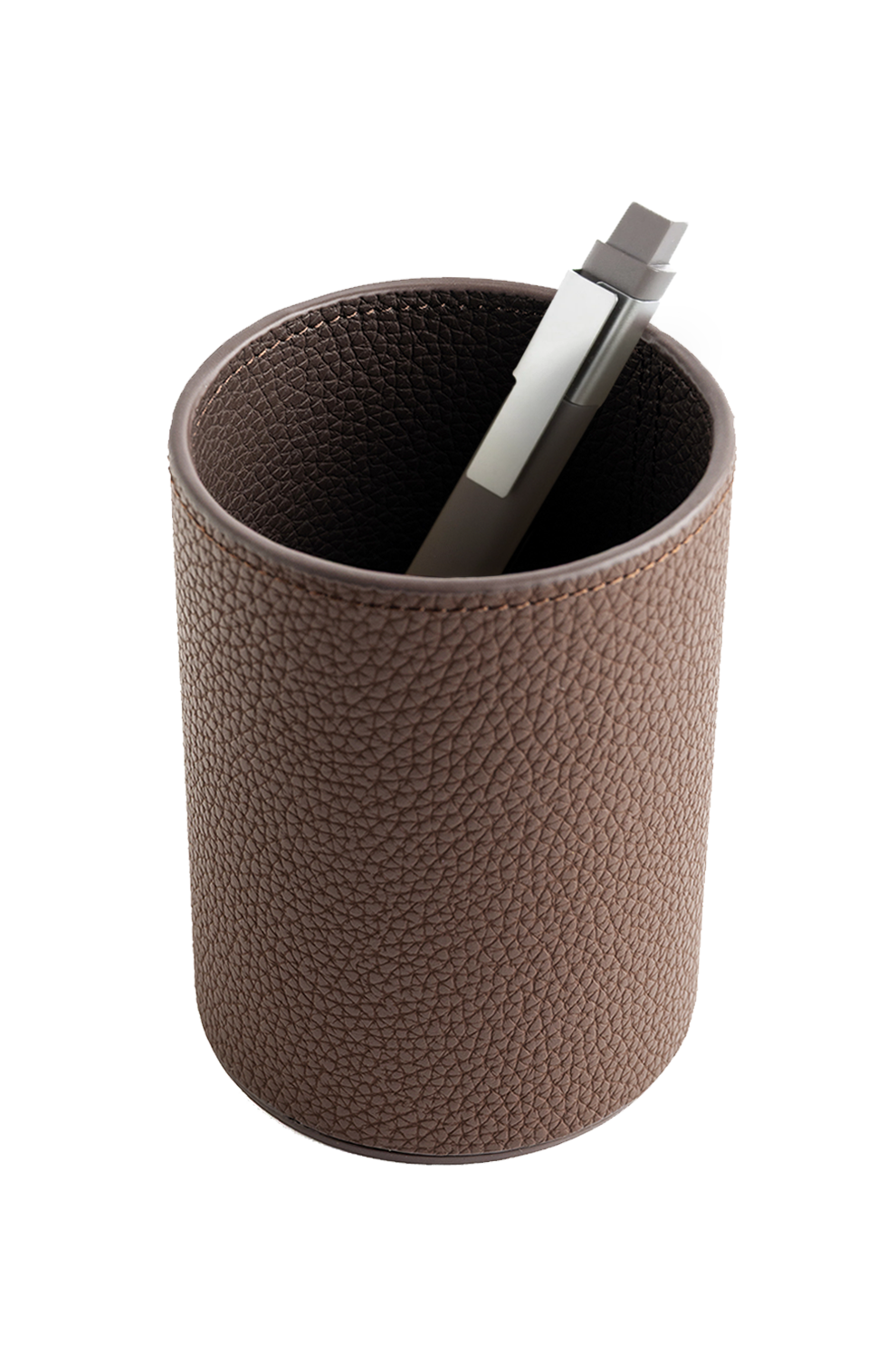 Chocolate Brown Leather Cup