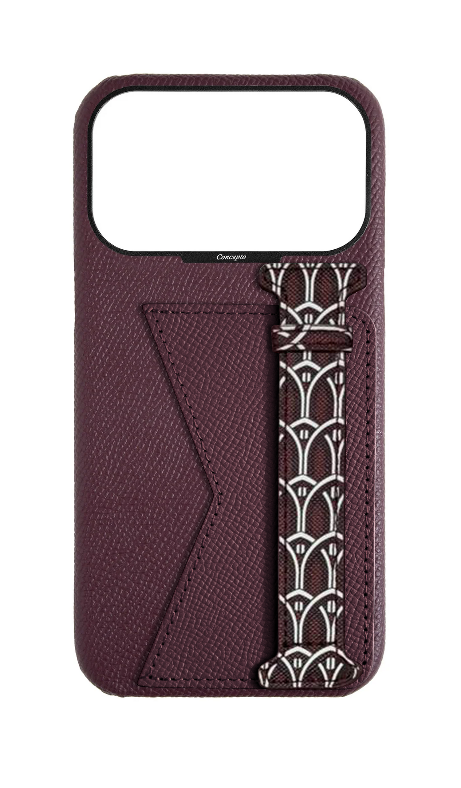 Maroon Monogram Duo Case