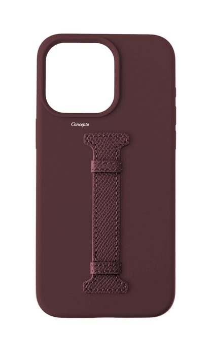 Burgundy Silicon Middle Strap Case