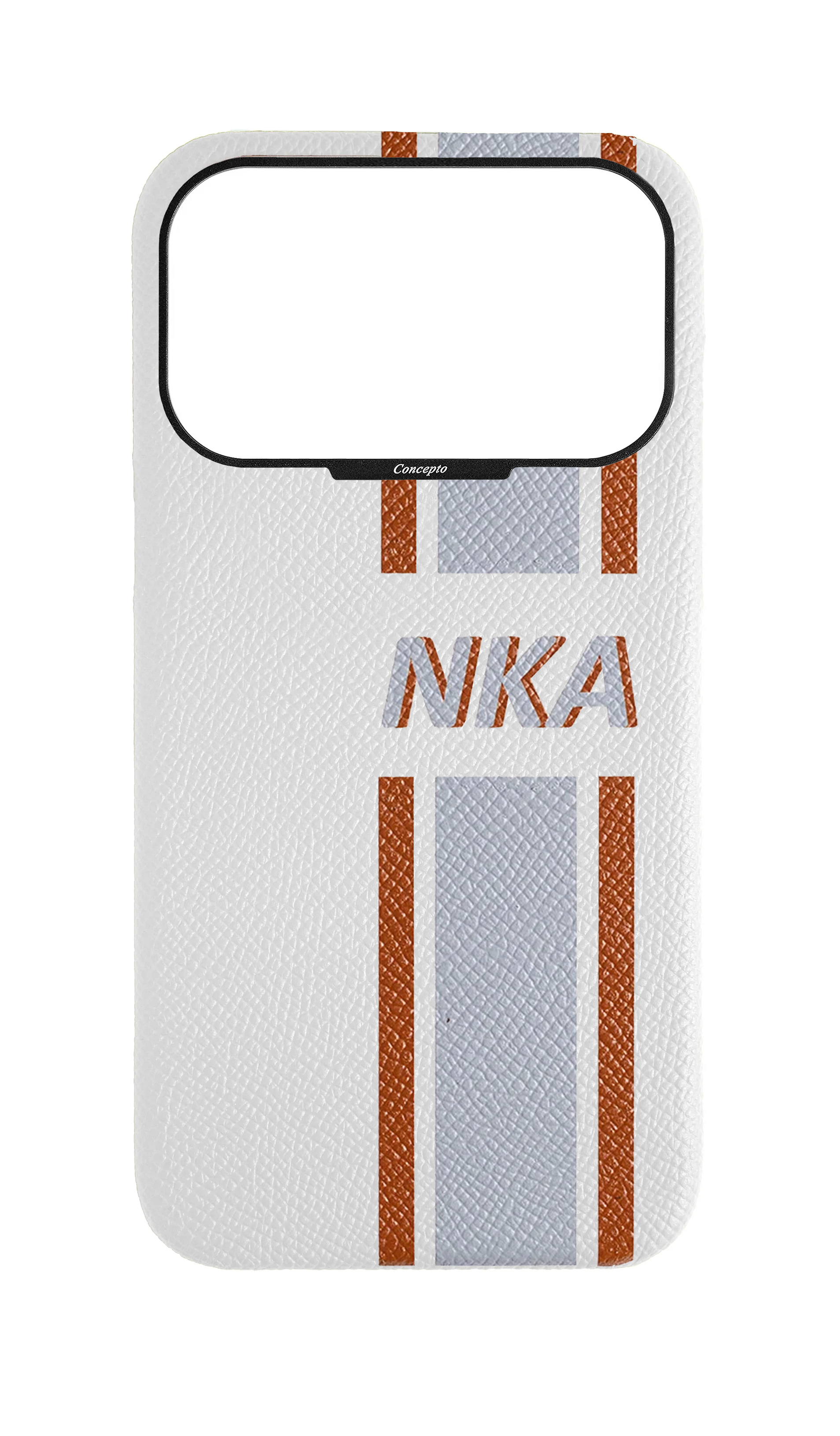 Striped White Strapless Case