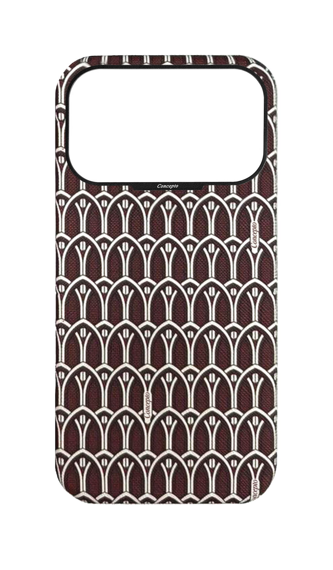 Maroon Monogram Strapless Case