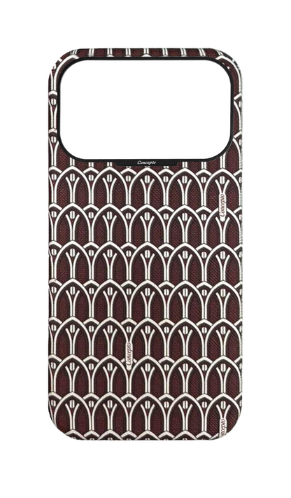 Maroon Monogram Strapless Case