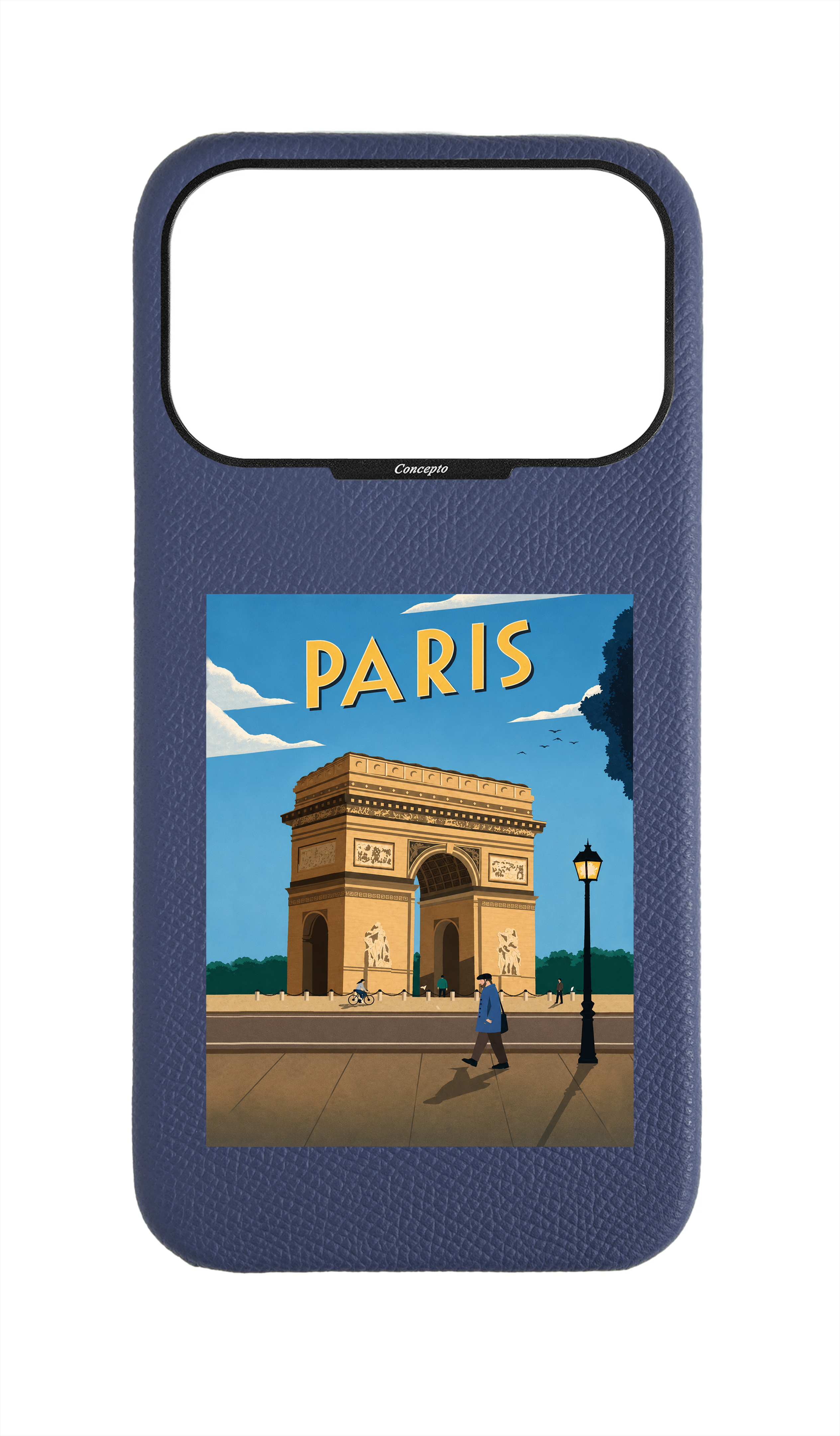 Navy Strapless Epsom Case - Paris