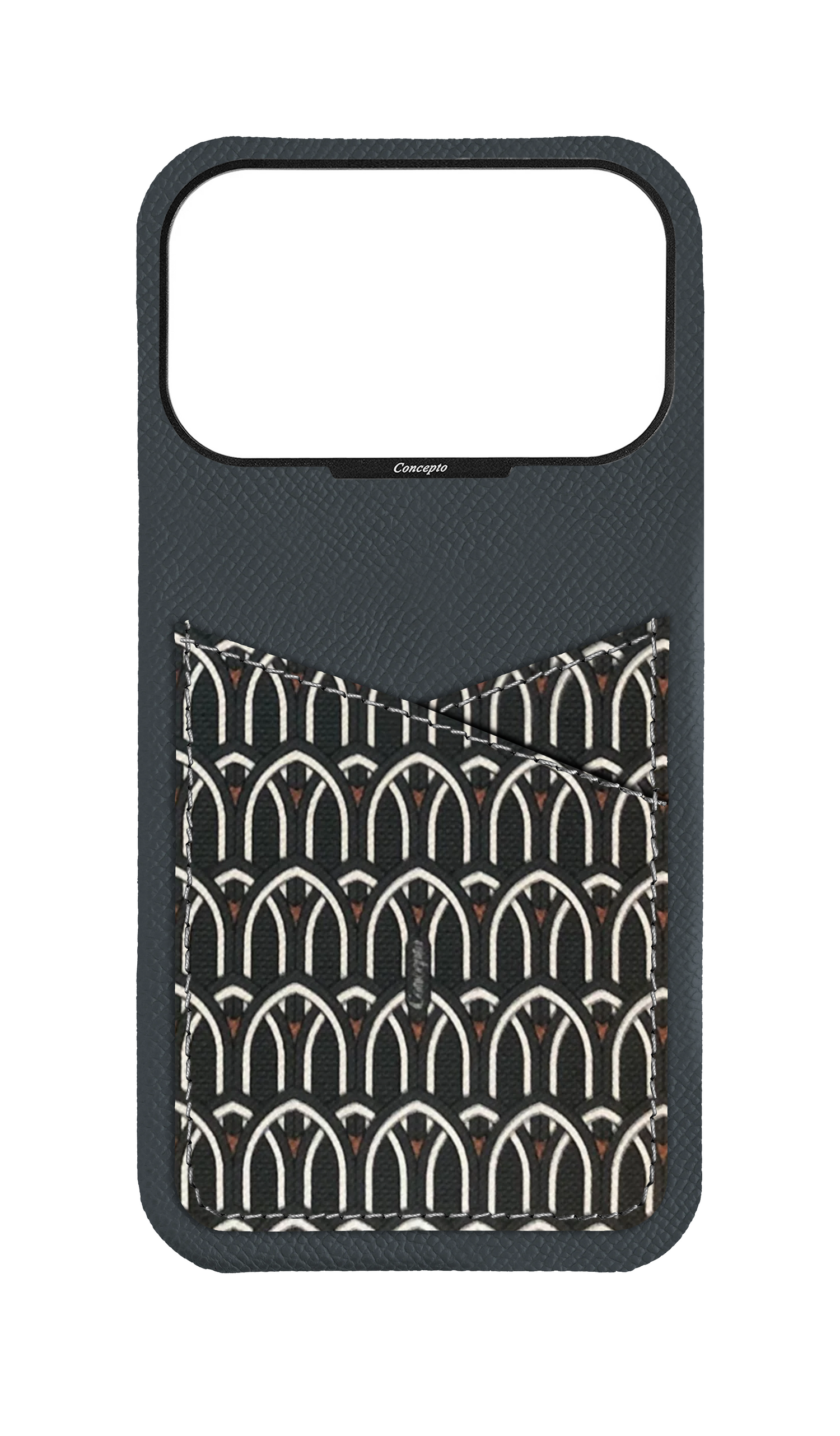 Grey Monogram Pocket Case