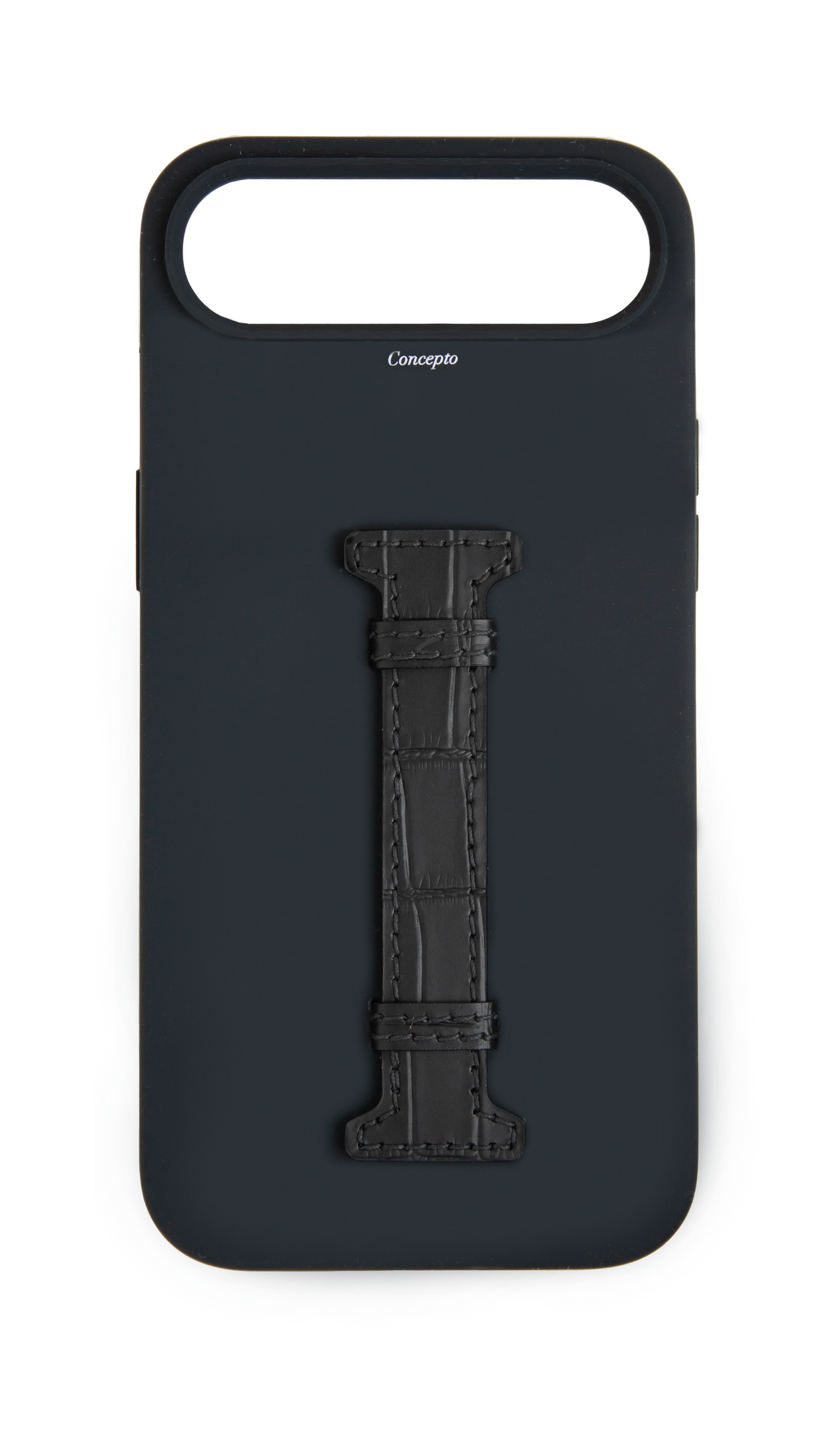 Black Silicon Middle Strap Case